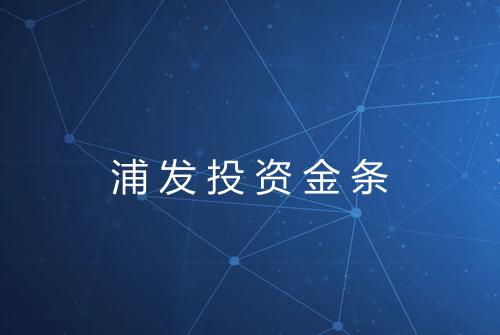 浦发投资金条